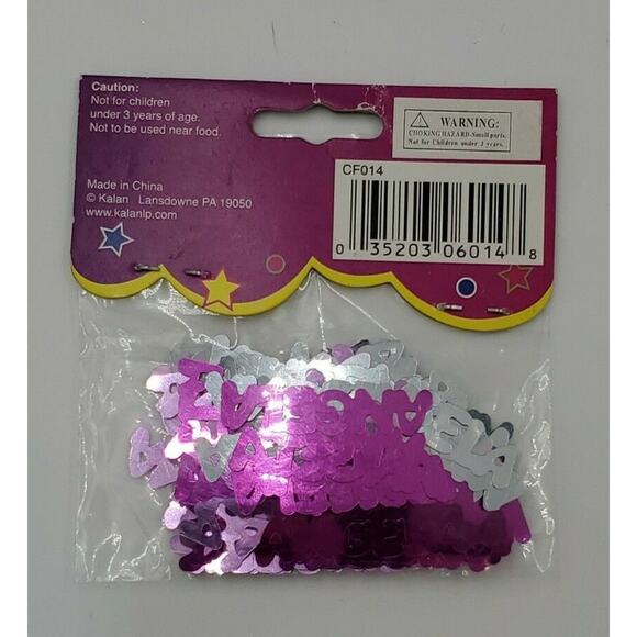 Personalized Name Confetti Angela 7 packs Pink & Silver Party Birthday - Picture 4 of 4